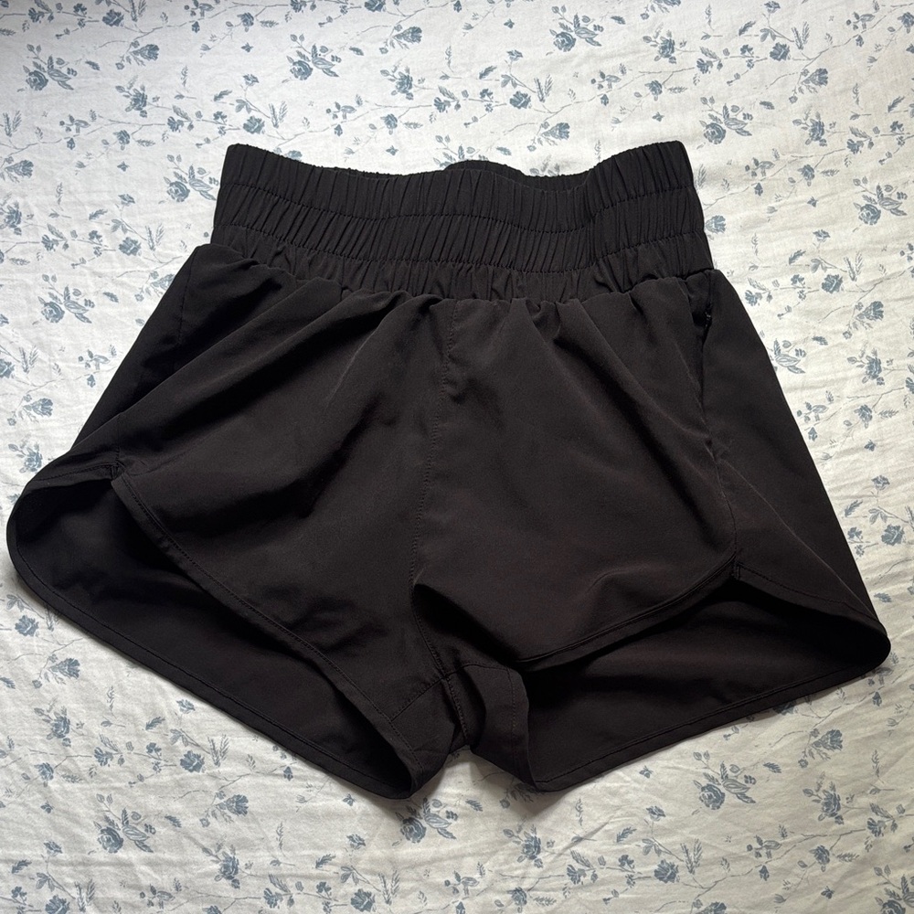 Move Theology Women's High-Waisted Black Athletic Shorts